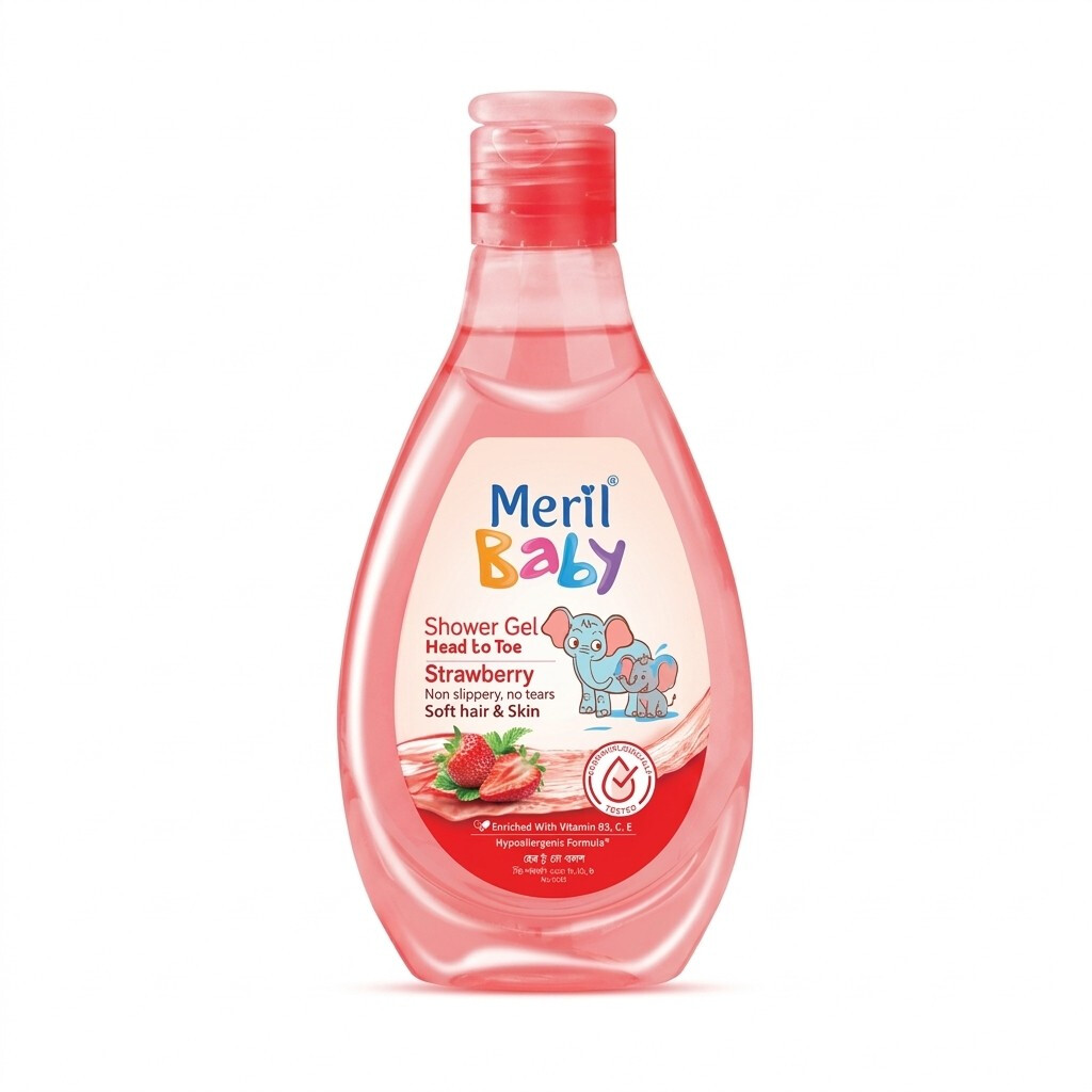 Meril Baby Shower Gel Strawberry Head to Toe 200ml