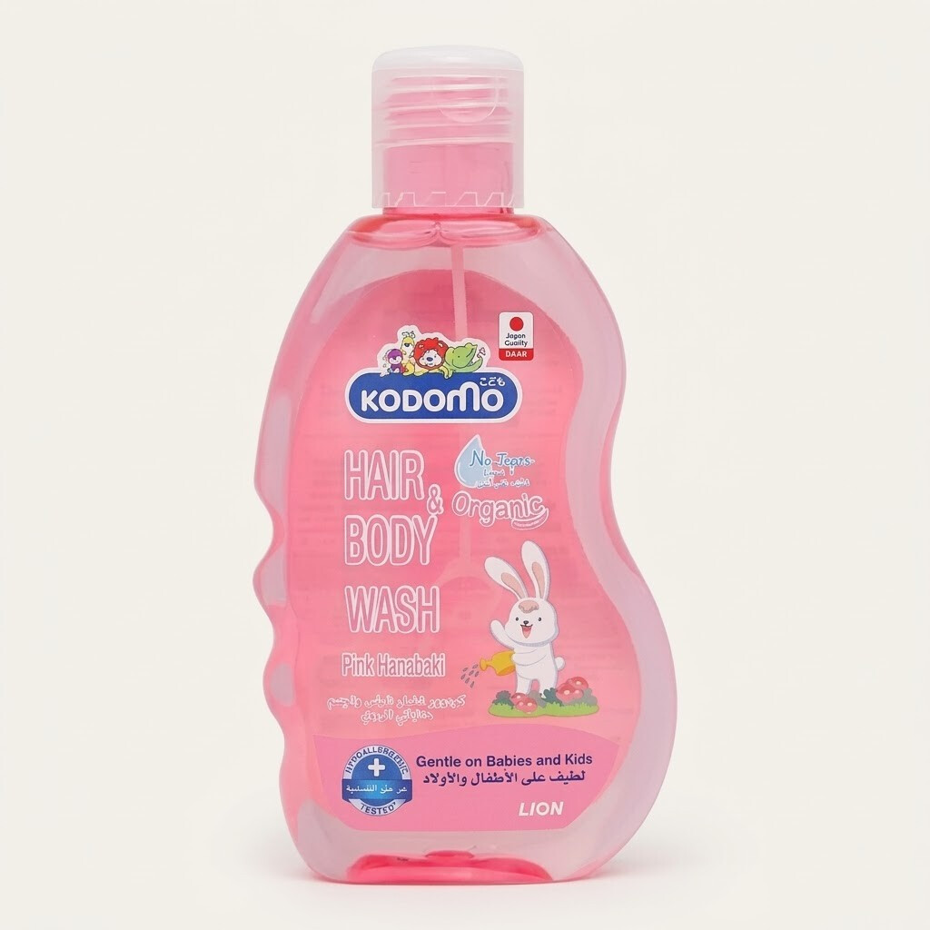 Kodomo Baby Hair and Body Wash 100ml (Pink Hanabaki)