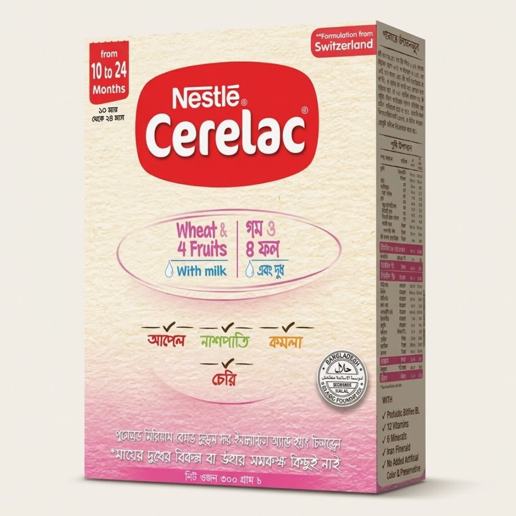 Cerelac Stage 3 Wheat & 4 Fruits 350g BIB