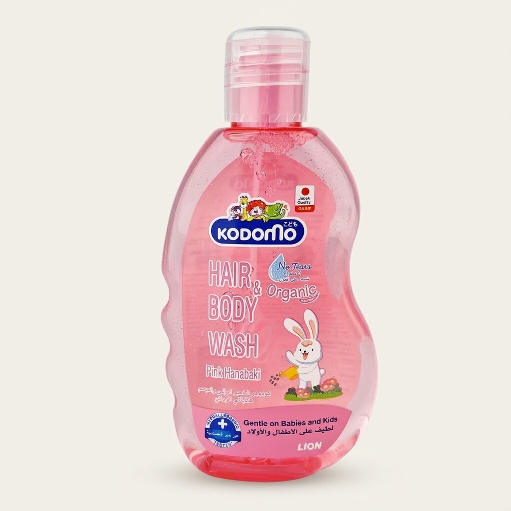 Kodomo Hair & Body Wash Pink Hanabaki 200ml
