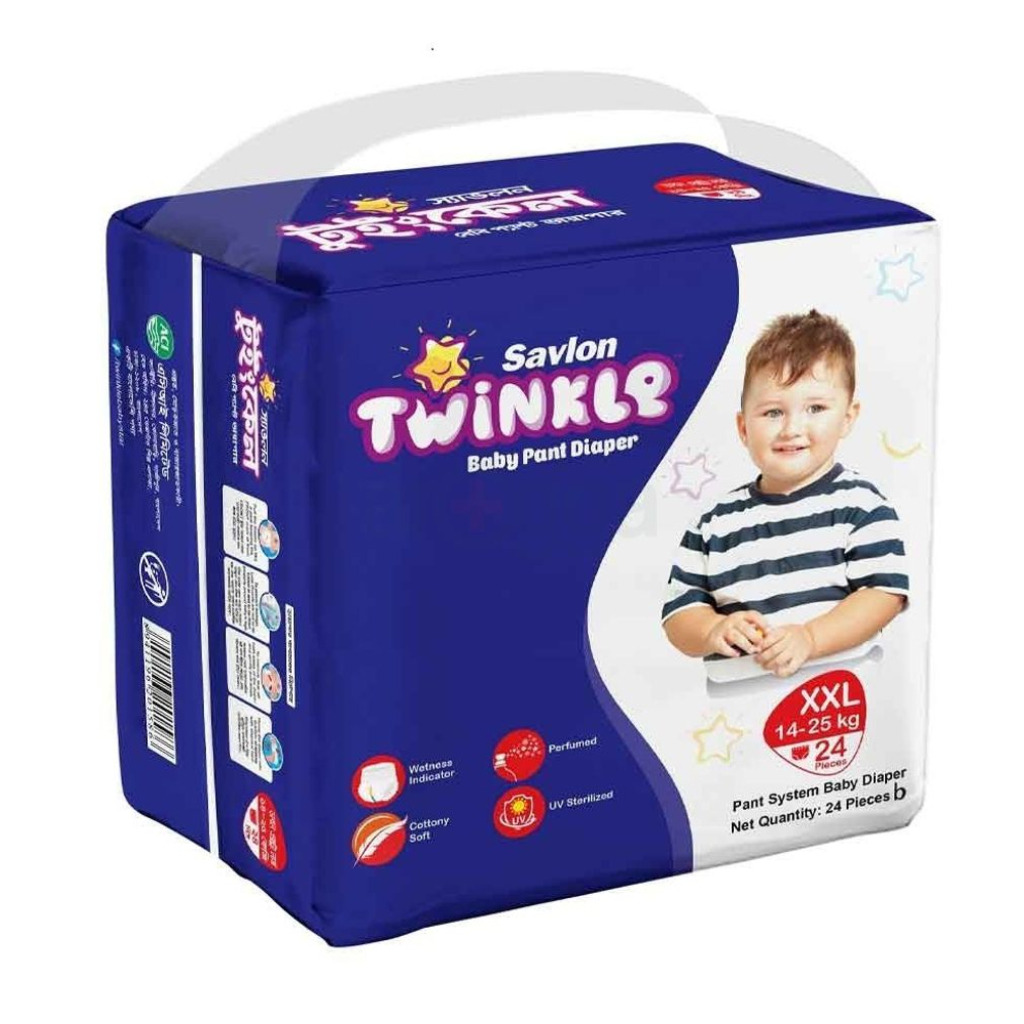 Savlon Twinkle Baby Pant Diaper XXL (14-25 kg) - 24 pcs