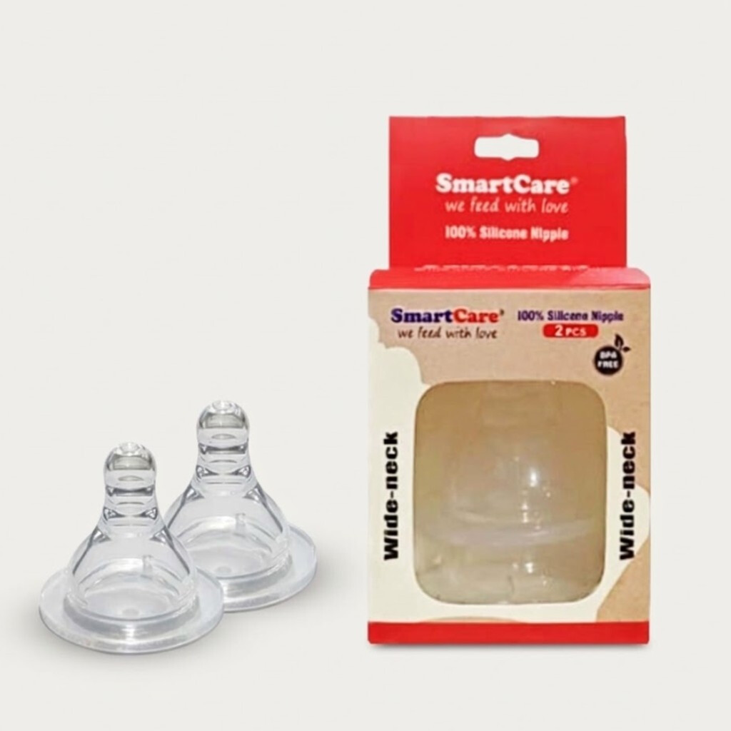 SmartCare Wide Neck Silicon Nipple 2pcs – Medium