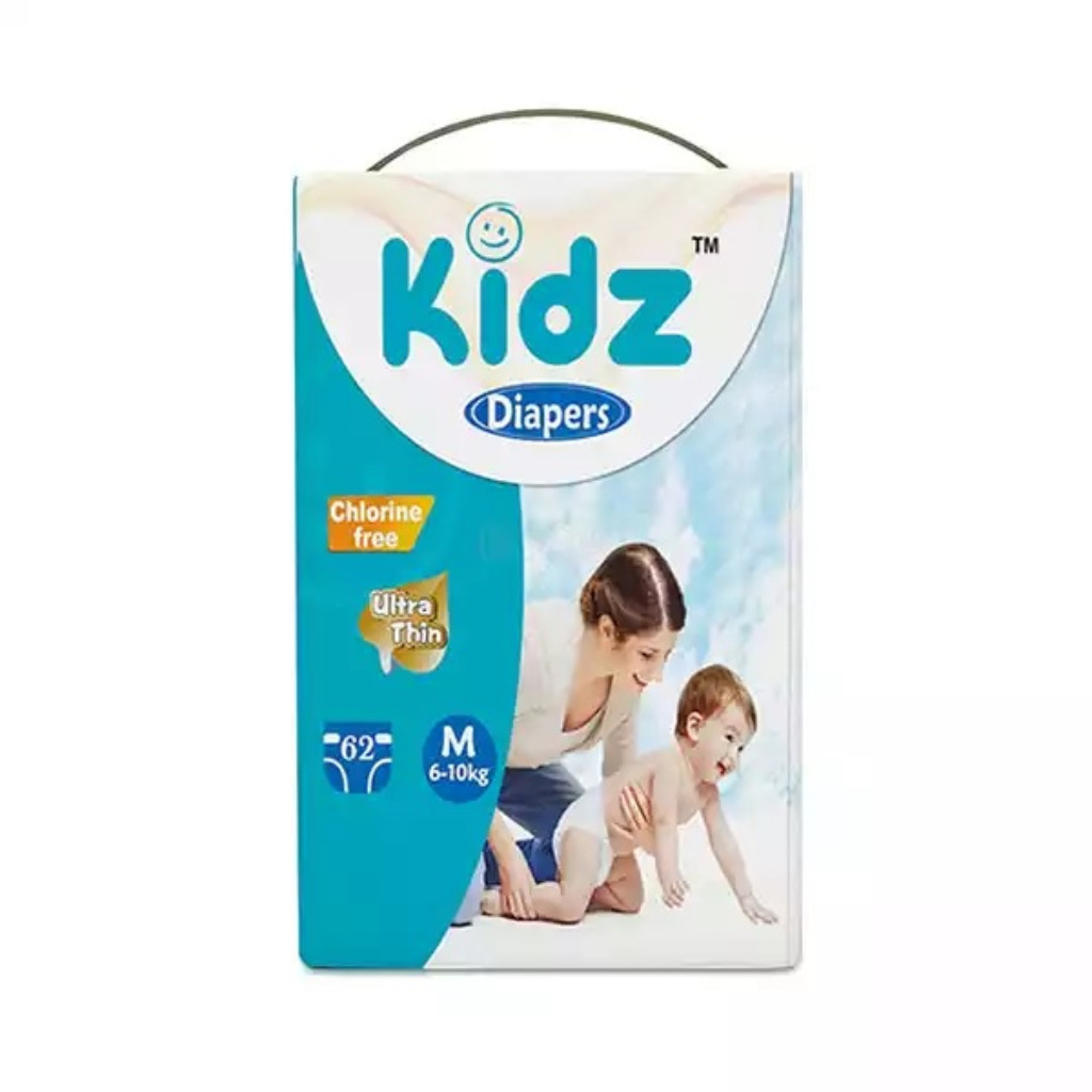 Kidz Baby Diaper M Belt System (5-10kg) - 62 pcs