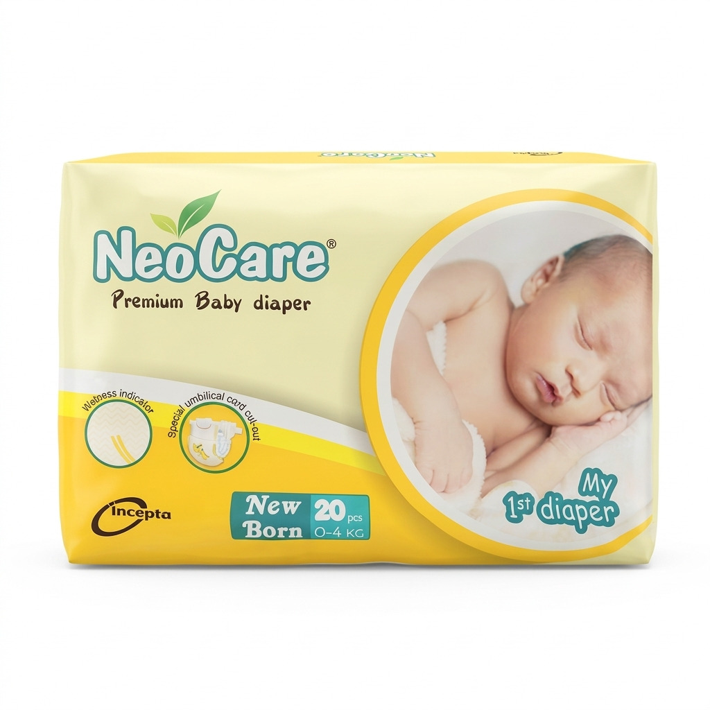 NeoCare Baby Diaper New Born (0-4 kg) - 20 pcs