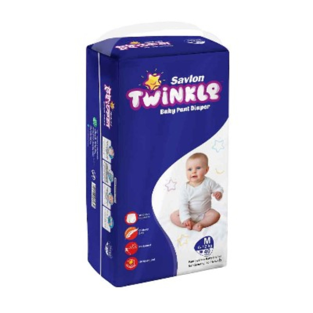 Savlon Twinkle Baby Pant Diaper M (6-12 kg) - 40 pcs