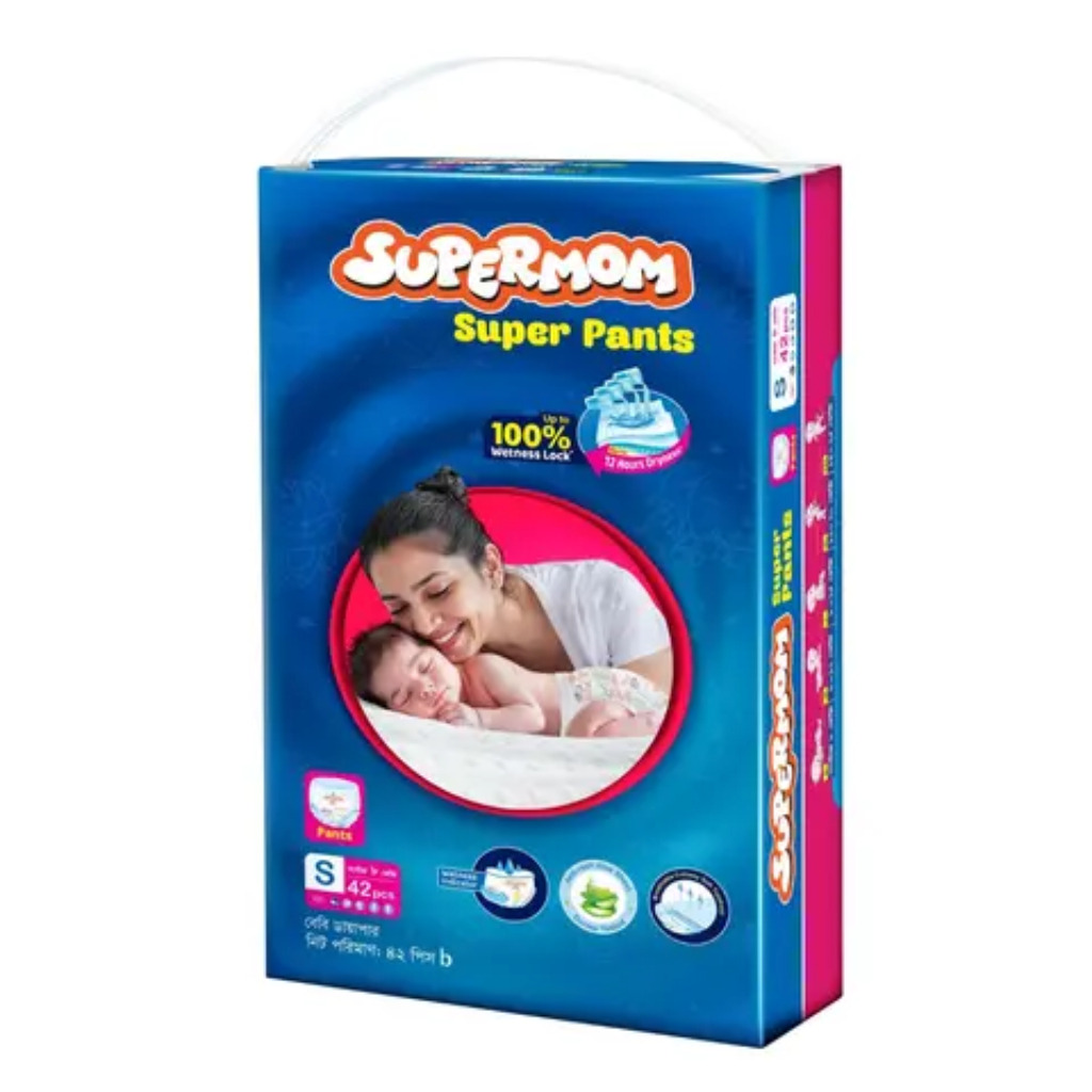 Supermom Super Pants S (0-8kg) 42pcs