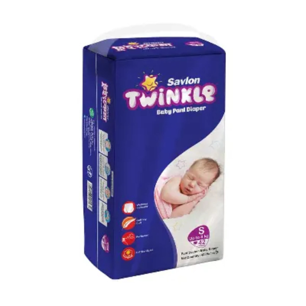 Savlon Twinkle Baby Pant Diaper S (0-8 kg) - 42 pcs
