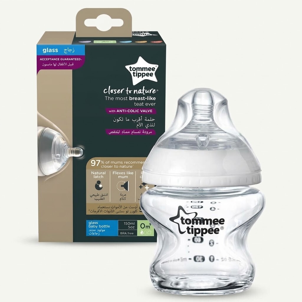 Tommee Tippee Closer to Nature Glass Bottle 150ml 24023mo