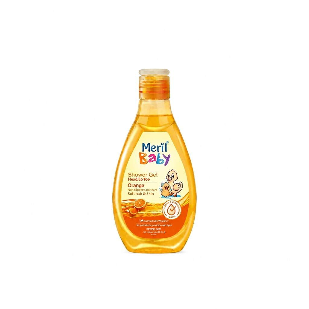 Meril Baby Shower Gel Head to Toe 200ml - Orange 200ml