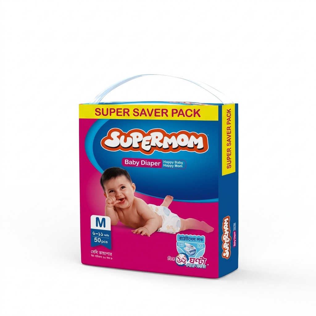 Supermom Baby Diaper Belt M (6-11 kg) - 50 pcs