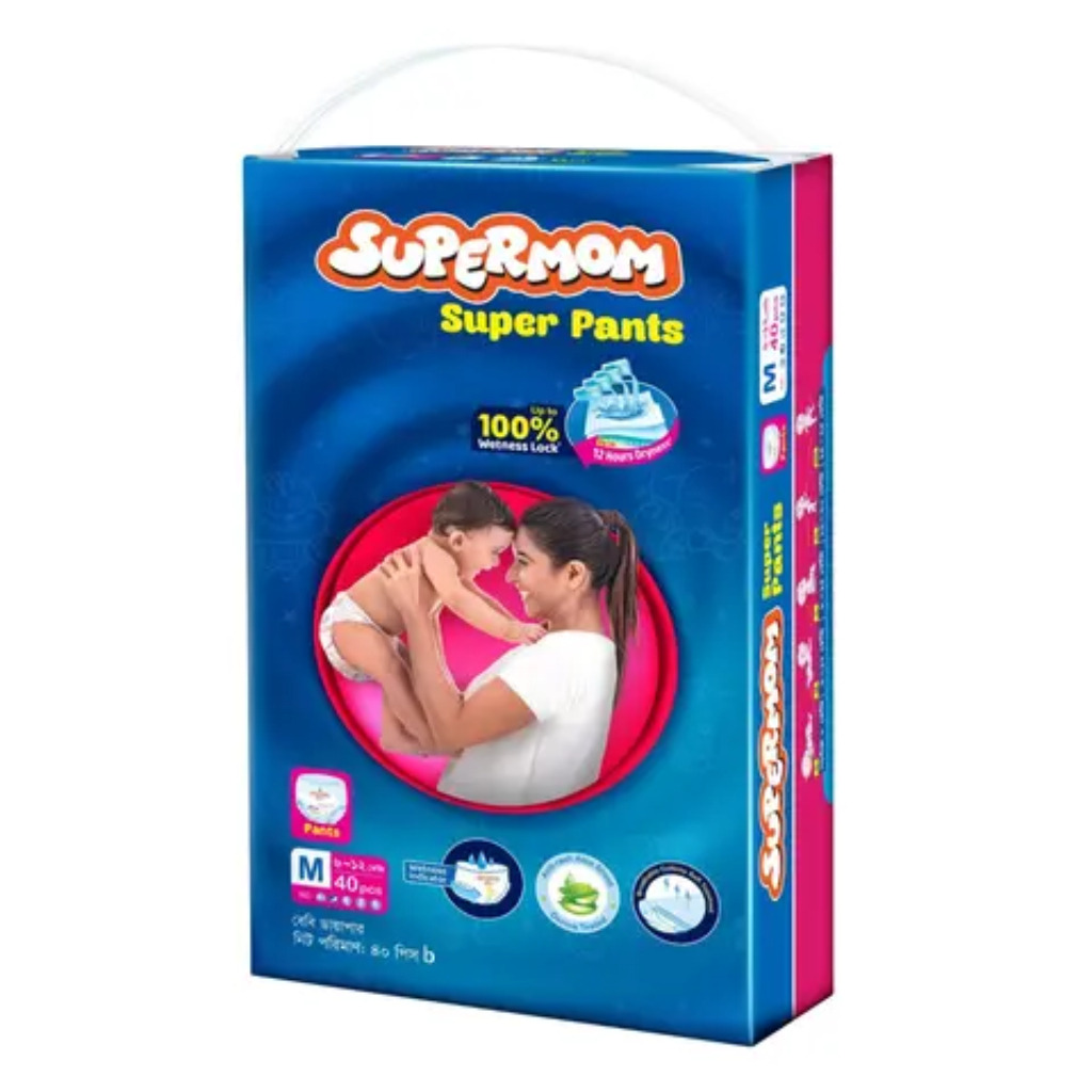 Supermom Super Pants M (6-12kg) 40pcs