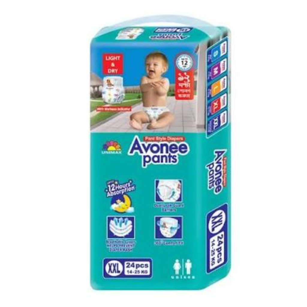 Avonee Pants Baby Diaper XXL (14-25 KG) - 24 Pcs