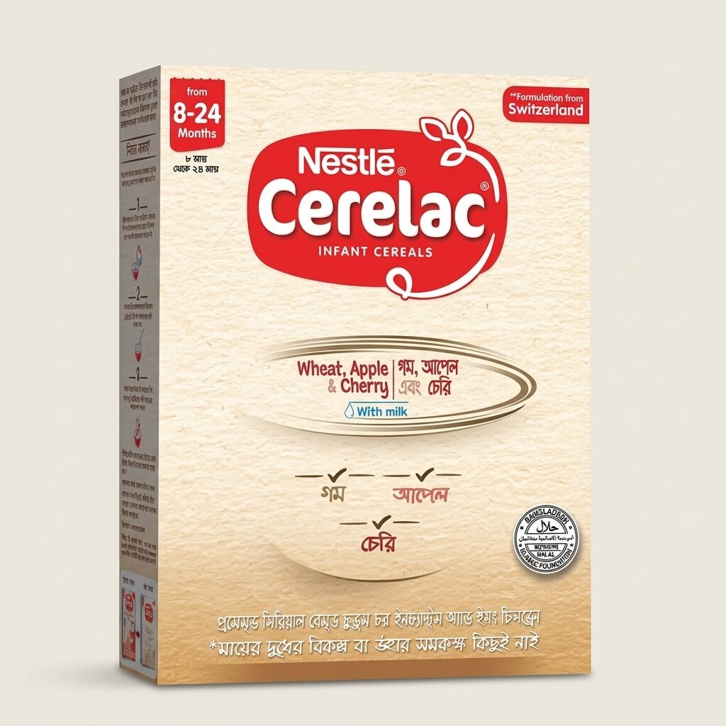 Cerelac Stage 2 Wheat, Apple & Cherry 350g BIB
