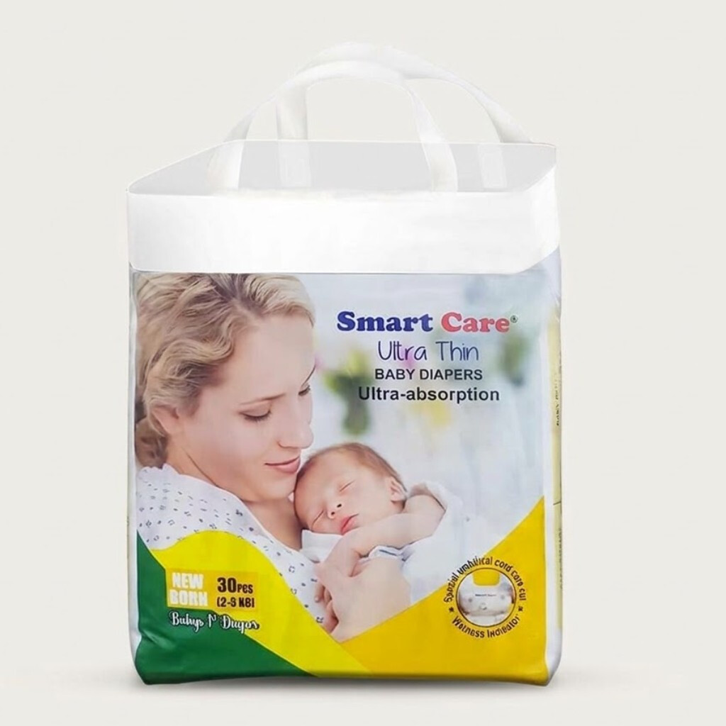 SmartCare Baby Belt Diaper - Newborn Ultra Thin (0-4 Kg) - 30 pcs