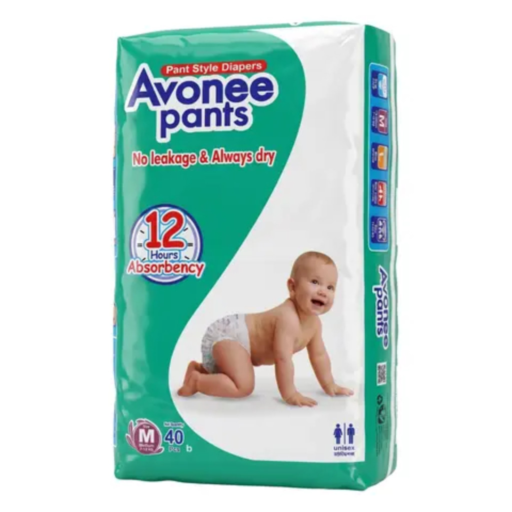 Avonee Pants Baby Diaper M (7-12 KG) - 40 pcs